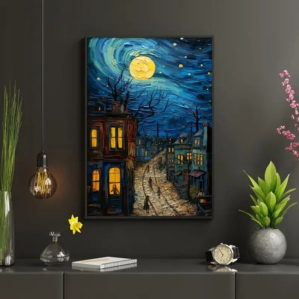 Van Gogh's Wonderful Depiction Of City Life Canvas Art Print 15.7" x 23.6" NEW! Home & Garden:Home Décor:Posters & Prints Style Your Walls